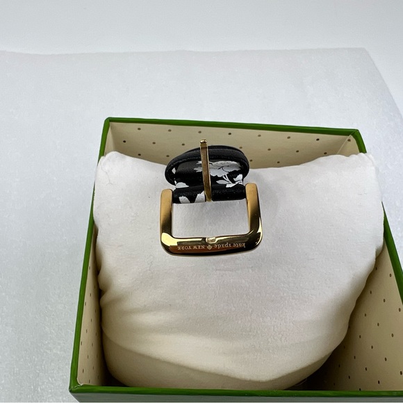 Kate spade Metro Floral Black Leather 38mm Watch (no battery) - Picture 3 of 5